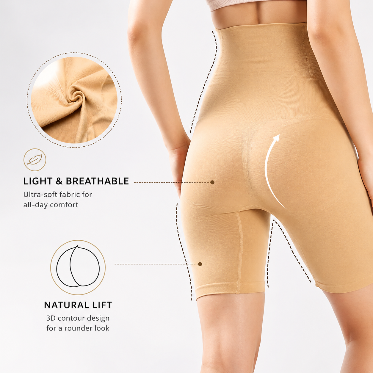 Curvy Peach™ Seamless Tummy Shaper (Pack of 2)